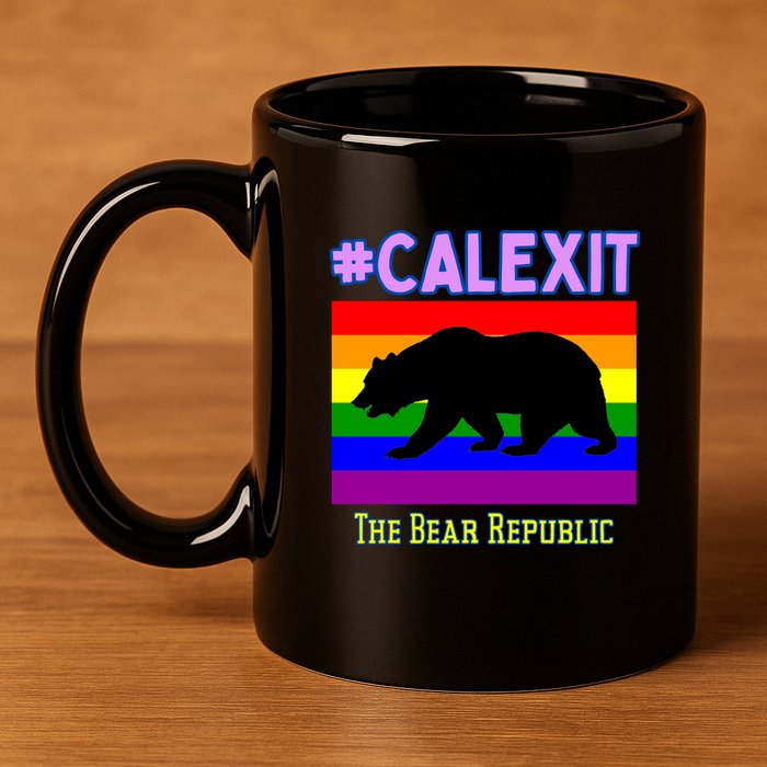 California Secession Calexit Bear Republic 11oz C Handle Ceramic Mug