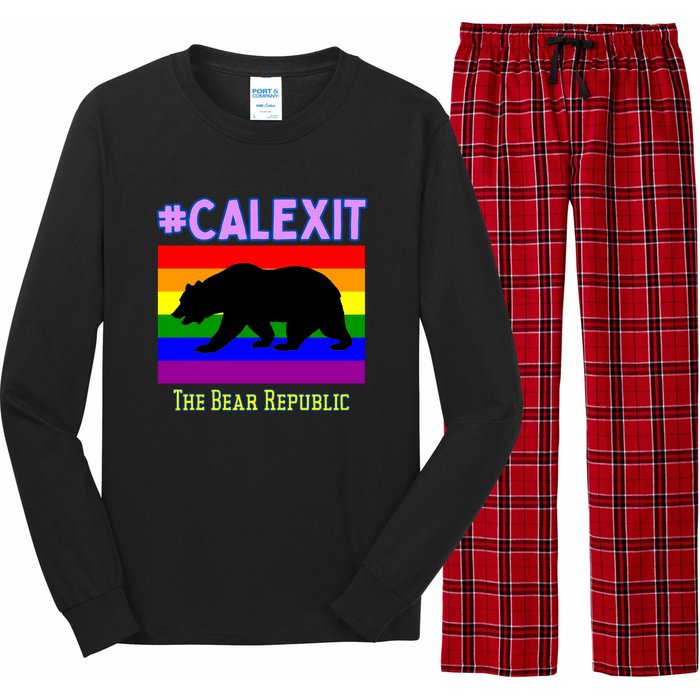 California Secession Calexit Bear Republic Long Sleeve Pajama Set