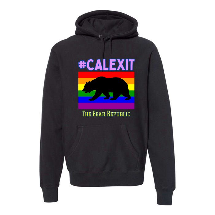 California Secession Calexit Bear Republic Premium Hoodie