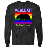 California Secession Calexit Bear Republic Tie-Dye Long Sleeve Shirt