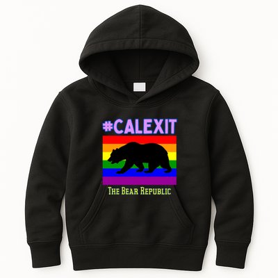 California Secession Calexit Bear Republic Kids Hoodie
