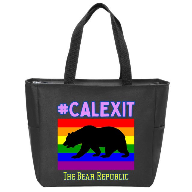 California Secession Calexit Bear Republic Zip Tote Bag