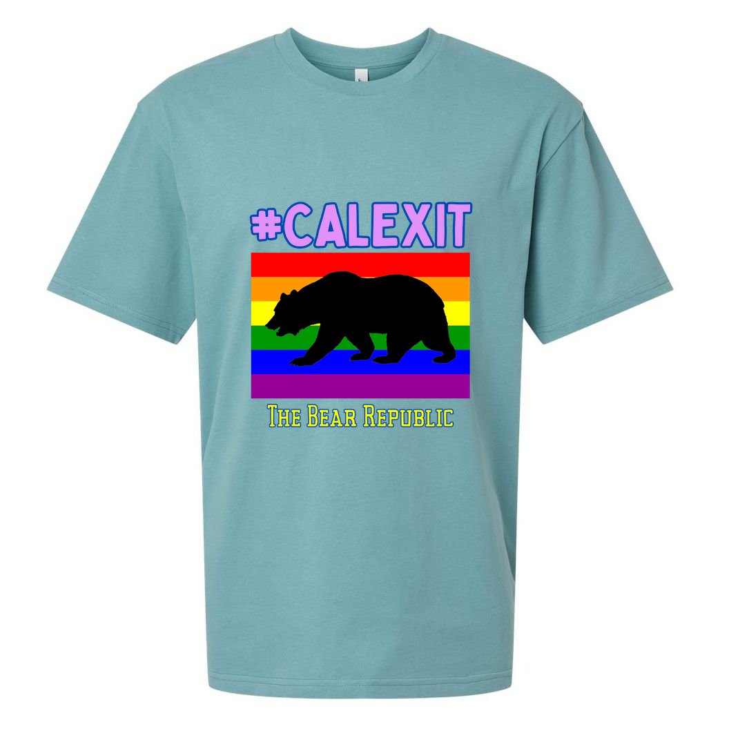 California Secession Calexit Bear Republic Sueded Cloud Jersey T-Shirt
