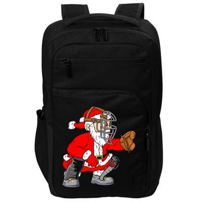 Christmas Santa Claus Baseball Catcher Impact Tech Backpack
