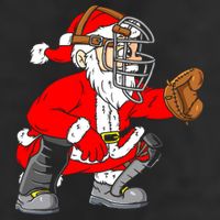 Christmas Santa Claus Baseball Catcher 11oz C Handle Ceramic Mug