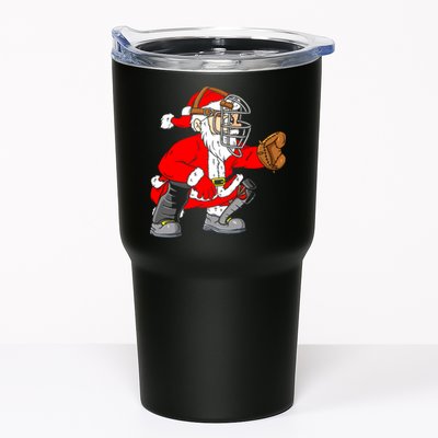 Christmas Santa Claus Baseball Catcher Tumbler