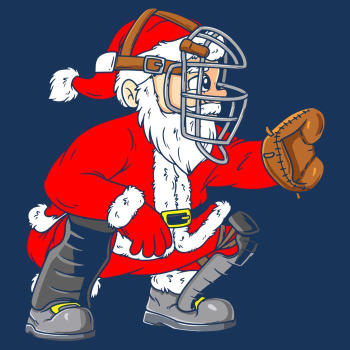 Christmas Santa Claus Baseball Catcher 7 Panel Mesh Trucker Snapback Hat
