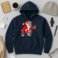 Christmas Santa Claus Baseball Catcher Hoodie