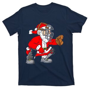 Christmas Santa Claus Baseball Catcher T-Shirt