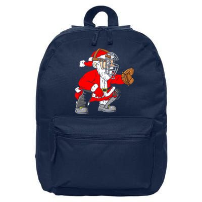 Christmas Santa Claus Baseball Catcher 16 in Basic Backpack