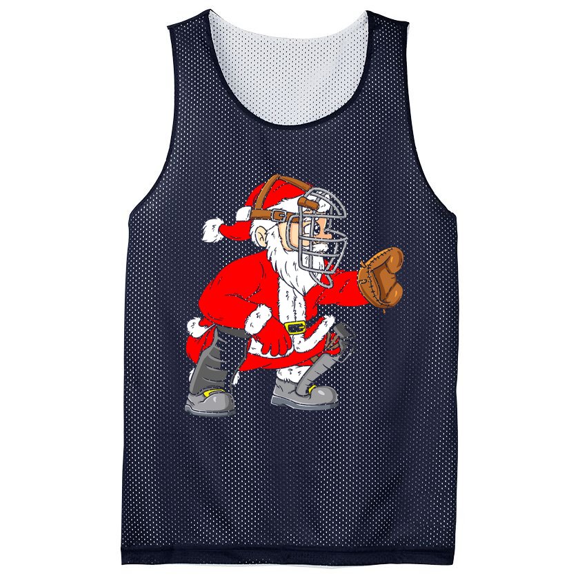 Christmas Santa Claus Baseball Catcher Mesh Reversible Basketball Jersey Tank