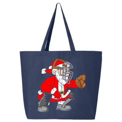 Christmas Santa Claus Baseball Catcher 25L Jumbo Tote