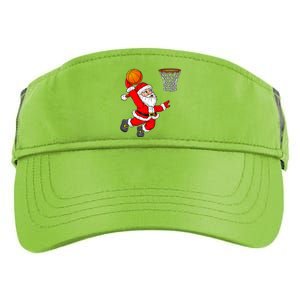 Christmas Santa Claus Dunking A Basketball Funny Xmas Adult Drive Performance Visor