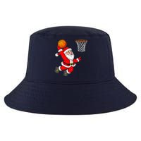 Christmas Santa Claus Dunking A Basketball Funny Xmas Cool Comfort Performance Bucket Hat