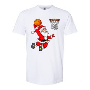 Christmas Santa Claus Dunking A Basketball Funny Xmas Softstyle CVC T-Shirt