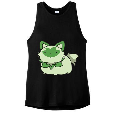 Chubby Sprigatito Chibi Kitty Ladies PosiCharge Tri-Blend Wicking Tank