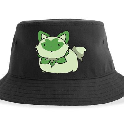 Chubby Sprigatito Chibi Kitty Sustainable Bucket Hat