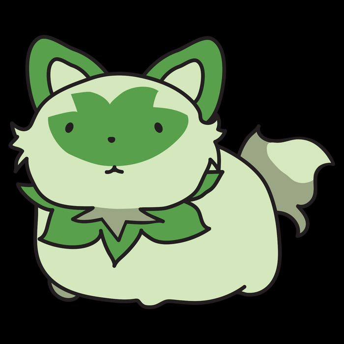 Chubby Sprigatito Chibi Kitty Button