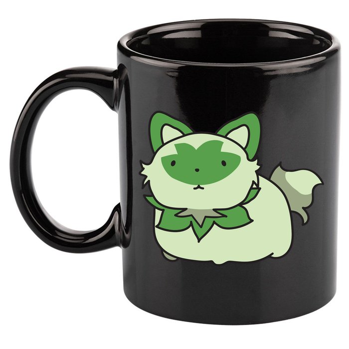 Chubby Sprigatito Chibi Kitty 11oz C Handle Ceramic Mug