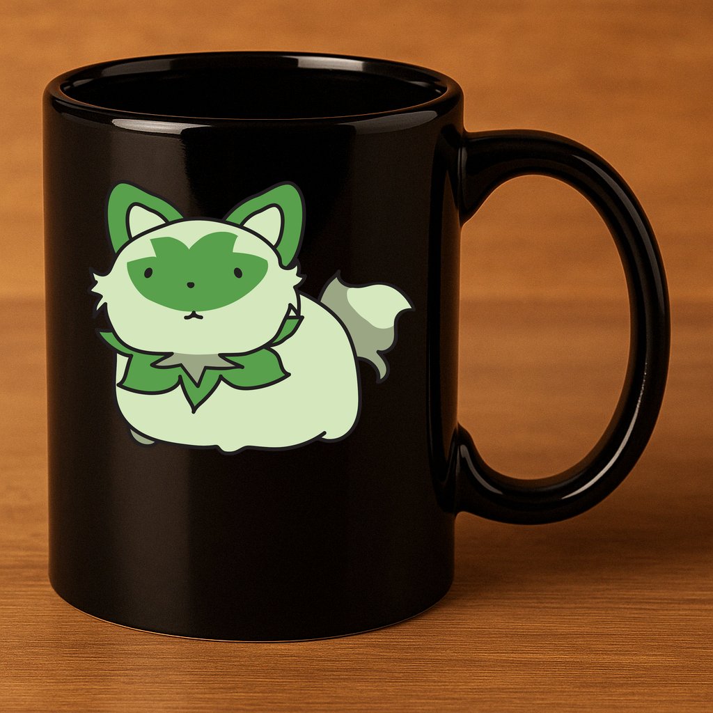 Chubby Sprigatito Chibi Kitty 11oz C Handle Ceramic Mug