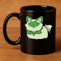 Chubby Sprigatito Chibi Kitty 11oz C Handle Ceramic Mug