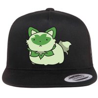 Chubby Sprigatito Chibi Kitty Flat Bill Trucker Hat