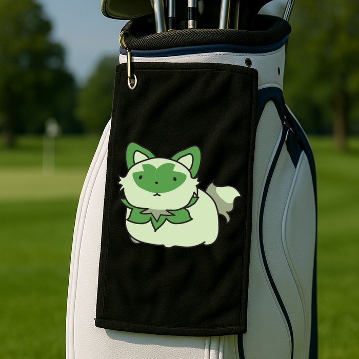Chubby Sprigatito Chibi Kitty Golf Towel
