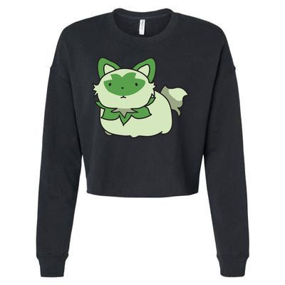 Chubby Sprigatito Chibi Kitty Cropped Pullover Crew
