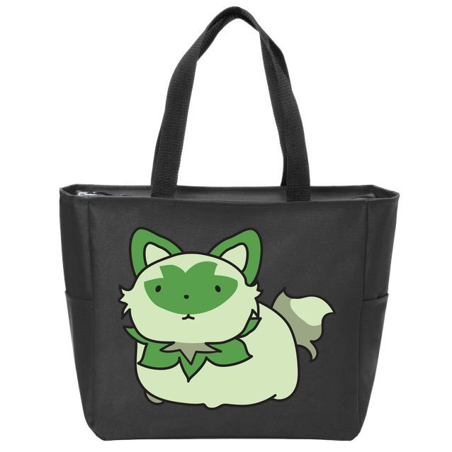 Chubby Sprigatito Chibi Kitty Zip Tote Bag