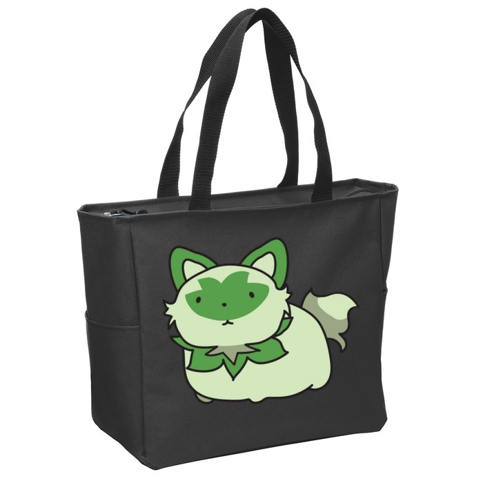 Chubby Sprigatito Chibi Kitty Zip Tote Bag