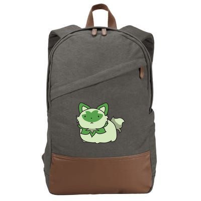 Chubby Sprigatito Chibi Kitty Cotton Canvas Backpack