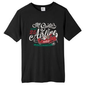 Christmas Santa Claus Flying Airplane Funny Gift Tall Fusion ChromaSoft Performance T-Shirt