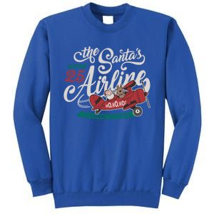 Christmas Santa Claus Flying Airplane Funny Gift Sweatshirt