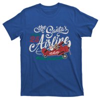 Christmas Santa Claus Flying Airplane Funny Gift T-Shirt