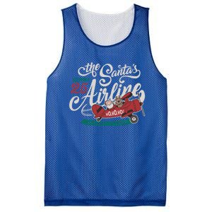 Christmas Santa Claus Flying Airplane Funny Gift Mesh Reversible Basketball Jersey Tank