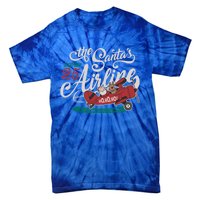 Christmas Santa Claus Flying Airplane Funny Gift Tie-Dye T-Shirt