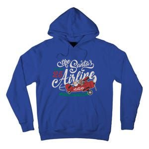 Christmas Santa Claus Flying Airplane Funny Gift Tall Hoodie