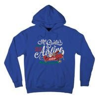 Christmas Santa Claus Flying Airplane Funny Gift Tall Hoodie