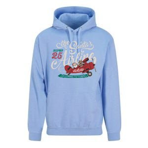 Christmas Santa Claus Flying Airplane Funny Gift Unisex Surf Hoodie