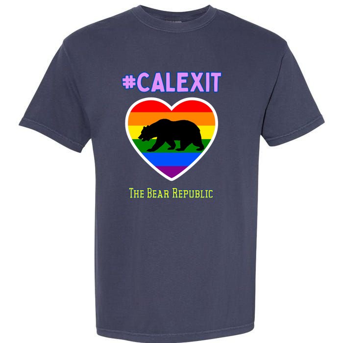 California Secession Calexit Bear Republic Garment-Dyed Heavyweight T-Shirt