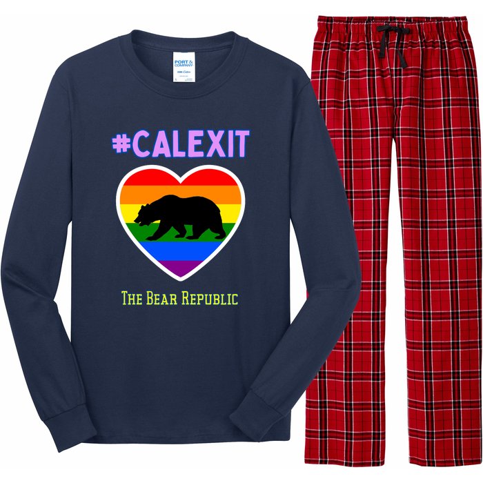 California Secession Calexit Bear Republic Long Sleeve Pajama Set