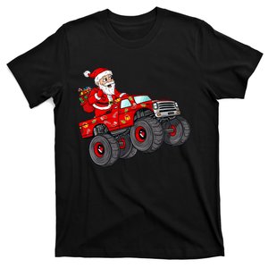 Christmas Santa Claus Riding In Monster Truckxmas T-Shirt