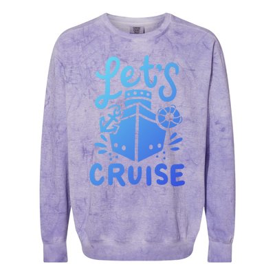 Cruise Ship Cruising Boating Sailing Yacht Captain Summer Gift Colorblast Crewneck Sweatshirt