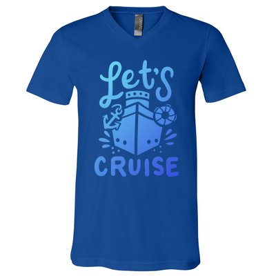 Cruise Ship Cruising Boating Sailing Yacht Captain Summer Gift V-Neck T-Shirt