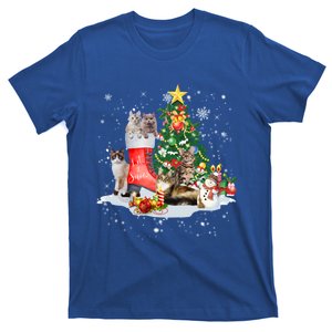 Cat Santa Christmas Tree For Cat Mom Cat Dad Cat Lover Gift T-Shirt