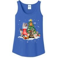 Cat Santa Christmas Tree For Cat Mom Cat Dad Cat Lover Gift Ladies Essential Tank