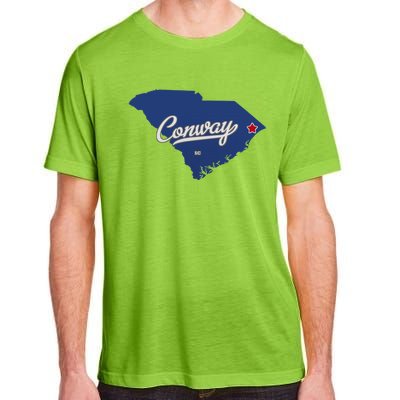 Conway South Carolina Sc Map Adult ChromaSoft Performance T-Shirt