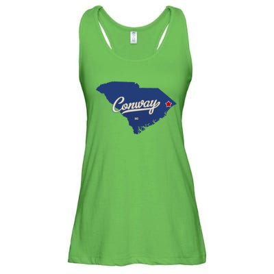 Conway South Carolina Sc Map Ladies Essential Flowy Tank