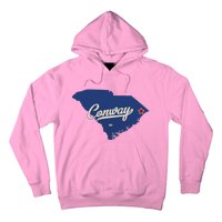 Conway South Carolina Sc Map Hoodie