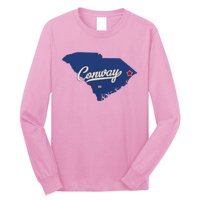 Conway South Carolina Sc Map Long Sleeve Shirt